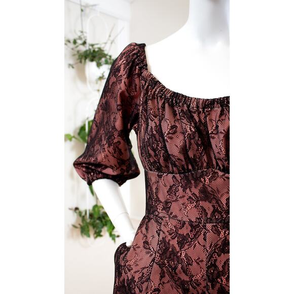NWT Vixen by MICHELINE PITT Black Lace "Vacation Playsuit" Pin Up Romper XL - Picture 9 of 11